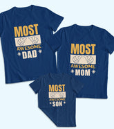 Awesome Family Unisex Half Sleeve T-Shirts (Pack of 3)